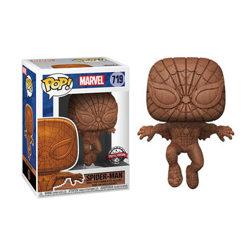Funko pop marvel figures marvel hero series spider-man wood grain decoration limited edition figures trendy toy