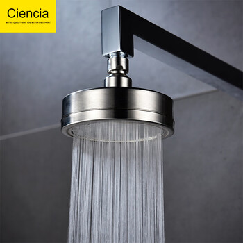 Ciencia 304 stainless steel brushed supercharged small ceiling spray bathroom hotel shower head removable and washable ceiling shower head no. 2 brushed large steel sheet 118mm