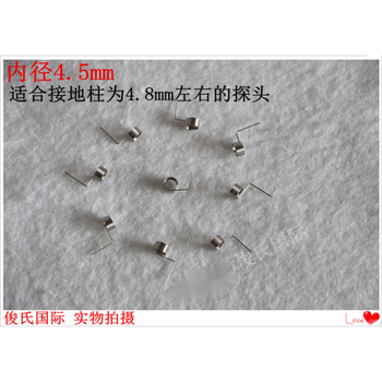 Oloey agilent tektronix oscilloscope probe ground wire probe hat cover hook ground spring ground clamp accessories 4.5mm ground spring 10 pieces