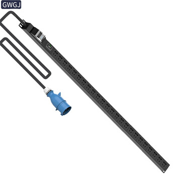 Gwgj pdu 20-bit 1u aluminum alloy 10a16a32a cabinet air-open lightning protection socket vertically installed power strip terminal block customized production 32a input 24-bit 10a output