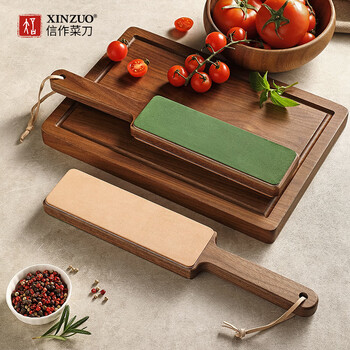 Shinsaku vegetable tanned cowhide double-sided knife board sharpening board deburring whetstone professional polishing 10000 mesh grinding tool