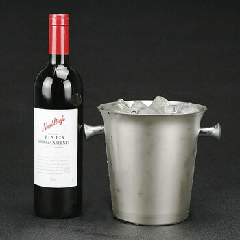Erisi large european style luxury stainless steel ice bucket champagne bucket thickened ice bucket champagne bucket 3l