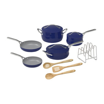 Cuisinart 12-piece ceramic non-stick cookware set, suitable for all stoves, including bamboo spatula