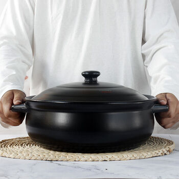 Huameiguan large-capacity casserole hot pot commercial stew pot ceramic soup gas hot pot restaurant strong fire can be dry-cooked 7300ml with lid can be dry-cooked 7300ml