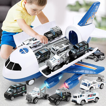 Baolexing children's toys 3-6 years old large size can tell stories airplane simulation passenger plane car model boy new year gift