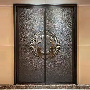 Mengyier armored door entrance door copper copper door villa door double door carved explosion-proof cast aluminum door opposite double-sided cast aluminum card door