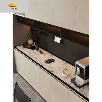 Zhizhou tv cabinet table mat long 3 meters light luxurious dining side counter top protection mat shoe cabinet wine cabinet anti-dirty table cloth entrance medieval large flower customized table mat contact customer service