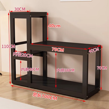 Delilong fish tank shelf fish tank cabinet fish tank table turtle tank rack fish tank base metal steel frame super load-bearing multi-layer fish tank rack suitable for length 70 width 40 height 40 tanks total length 100