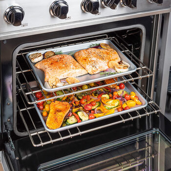 Viking stainless steel baking pan 2-piece set 39cmx43cm anti-stick and heat-resistant