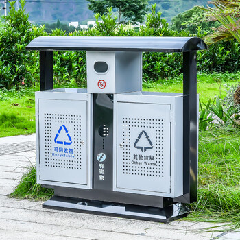 Outdoor trash can, large sanitation peel box, outdoor residential area, scenic spot park, stainless steel classified trash bin, customized beijing bucket, discounts available in bulk
