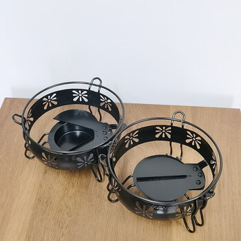 Liangting restaurant household stainless steel thickened alcohol stove is not easy to stick dry pot household set small hot pot commercial bar tripod single stove 18cm