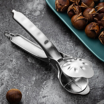 Dining general chestnut opener 304 stainless steel chestnut clip cross chestnut opener peeling chestnut artifact walnut clip nut chestnut opener 304 walnut clip