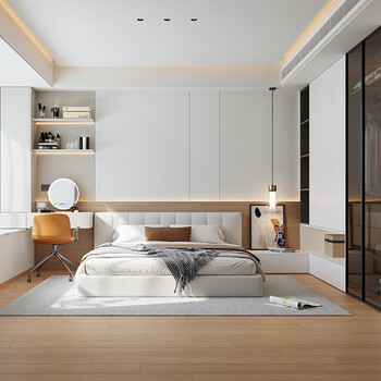 Oppein customized wardrobe enf grade environmentally friendly electrostatic spray wardrobe italian style light luxury cabinet custom-made chengguang series single flat custom price