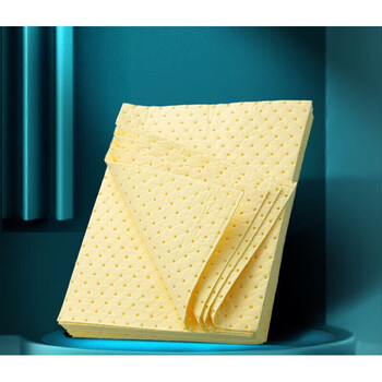 Sambada liquid absorbent cotton yellow absorbent pad absorbs acid and alkali hazardous chemicals chemical leakage emergency material absorbent cotton industry 40cm*50cm*2mm 50 sheets
