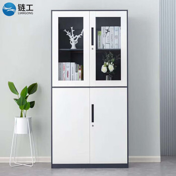 Chain worker heluo lehua disassembly and assembly of steel file cabinets with narrow thin edges and lockable iron cabinets office file voucher cabinets (delivered to your door) large equipment coffee white color 0.8mm cold-rolled steel plate