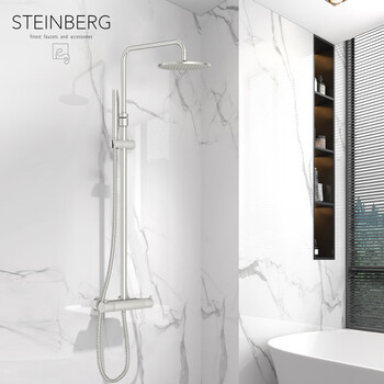Steinberg german original imported bathroom ware made in germany steinberg exposed shower faucet 100 series thermostatic model 100 2721 bn nickel plated