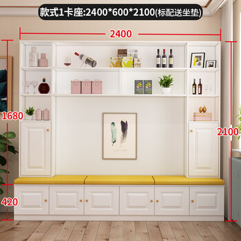 After the hustle restaurant simple card seat sideboard dining table integrated combination cabinet home multifunctional card seat storage cabinet 8p-201 style 1 2400*600*2100
