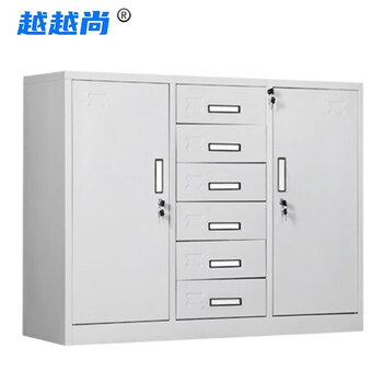 Yueyue shang steel locker, wide, medium, six buckets, short locker, 1180*390*1050mm, multi-functional thickened iron cabinet, item storage cabinet yys-cwg-168