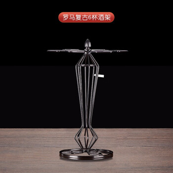 Green apple upside down home decorative ornaments goblet hanging wine cabinet display rack creative wine rack retro nickel 6 cup rack