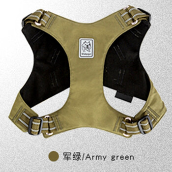 Winhyepet dog leash, dog chain, vest-style harness to prevent break-away when going out, small, medium and large dogs yh1809, military green s, bust 40-44cm