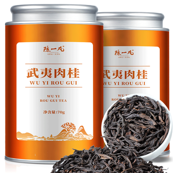 Chen yifan cinnamon oolong tea authentic wuyi rock tea strong flavor rock bone floral fragrance charcoal roasted mountain tea authentic wuyi rock tea cinnamon 1 can 70g