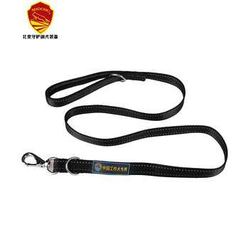 Guard dog equipment, special leash for dog training, 1.5 meters, zinc alloy hook, black