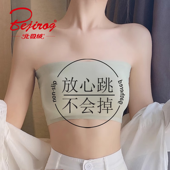 Arctic velvet strapless underwear women's ice silk anti-slip anti-slip chest wrap 2024 seamless beautiful back bandeau bra