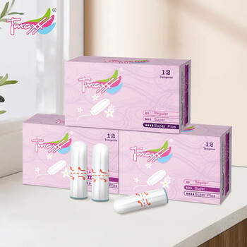 Tmaxx tampons, finger-type tampons, plug-in tampons, menstrual sanitary napkins, special built-in plugs for swimming, large quantity of 2 boxes + large quantity of 1 box of 36 pieces