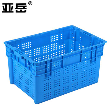 Yayue plastic basket frame turnover box thickened hollow storage box large express logistics basket livestock industry plastic frame storage box miscellaneous basket misaligned basket 600*400*310mm blue