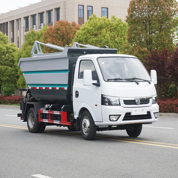 National vi compressed tuyi 4 cubic meters 5 cubic meters self-unloading non-leakage garbage transfer truck hydraulic operating system garbage removal truck 120l/240l/660l trash can self-loading and unloading garbage truck