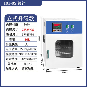 Electric constant temperature blast drying oven, high temperature heating, small industrial oven dryer, laboratory oven, upgraded 101-0s galvanized inner tank can pass inspection