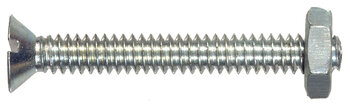 Hillman7791 flat head slotting machine screws with nuts 10 pieces