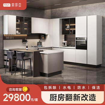 Sophia cabinet package modern simple home kitchen kitchen cabinet stove cupboard wall cabinet quartz stone countertop trade-in package price