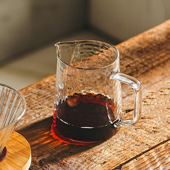 Chomu coffee sharing pot transparent high borosilicate glass hand-pour hanging ear coffee pot pull flower vat coffee utensil fair cup coffee sharing pot 500ml