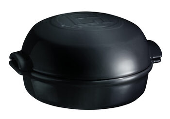 Emile henry ceramic cheese baker 0.5l french origin round head carbon black oven-proof
