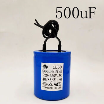 Chengliu yunnan kunming motor capacitor 300uf350/400uf50uf60uf450v starting capacitor 500uf60*70mm