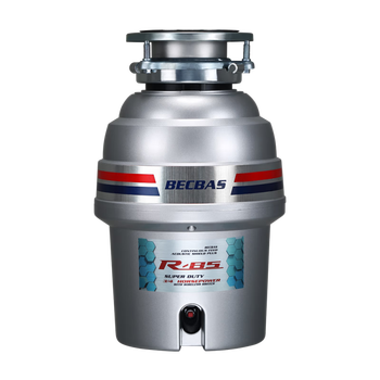 Becbas r85 industrial high-speed kitchen food waste disposer, fully automatic, light gray, dynamic, light gray