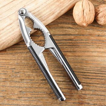 Haiyanzhitian walnut clamp stainless steel walnut sheller open small pecan clamp tool clamp hazelnut pine nut clamp nut new style (small nut) + needle 1 piece