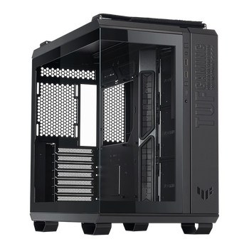 90% new asus tuf gaming gt502 ammunition depot unbounded version chassis desktop computer with full sea view/atx motherboard/dual compartment design/tool-free disassembly black