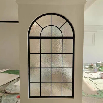 Vinoa indoor iron real window wall decoration fake window wall decoration screen partition room changhong glass entrance simple window 120*200 (water ripple)