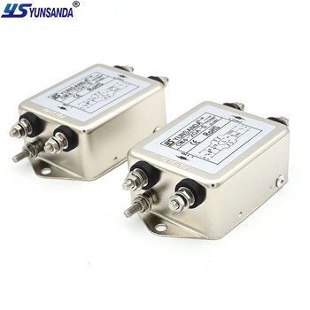 Yunsanda single-phase 220v ac electromagnetic interference purifier emi power filter cw4l2-10a-s (004) cw4-20a-s single-phase 220v filter