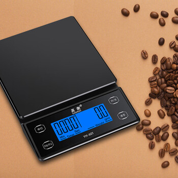 Yingheng coffee electronic scale italian hand-brewed coffee scale home kitchen scale coffee bean weighing timing platform scale 3kg0.1g