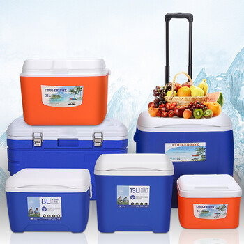 Zhanduo dj insulated box refrigerator home car outdoor refrigerator takeaway portable cold and fresh food commercial stall wj orange-80l with rollers