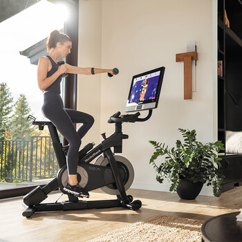 Aikang pre-sale aikang spinning bicycle home electromagnetic control fitness bicycle color screen new commercial fitness equipment 27-inch color screen-s27i