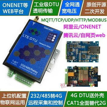 4g dtu module e200s development board modbus transparent transmission rs485 lte wireless remote control cat1 cat1 dtu 4g standard package