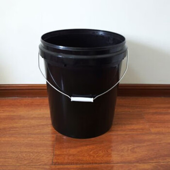 Mo peng industrial grade bucket 25 liters plastic barrel packaging barrel round barrel sealed barrel 25kg thickened portable sealed household 25 liters black (no cover)
