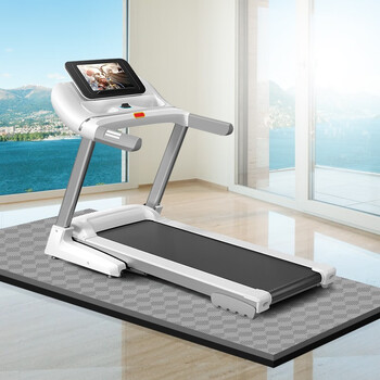 Liao ronghui treadmill mat home fitness silencer mat sound insulation floor mat running mat non-slip sound insulation shock absorption sports fitness mat overall style thickened 160*80*4cm black gray