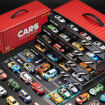 Baolexing children's toy boy new year's gift 3-6 years old alloy car model gift box simulation racing car set