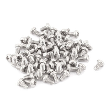 Uxcellm2.5 x 4mm 304 stainless steel phillips flat head screw bolts 60 pieces