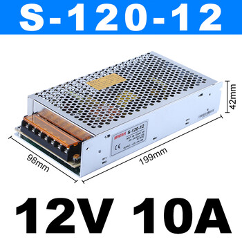 220 to 5v12v24v36v48 volt dc switching power supply box transformer s15 s120w12v10a